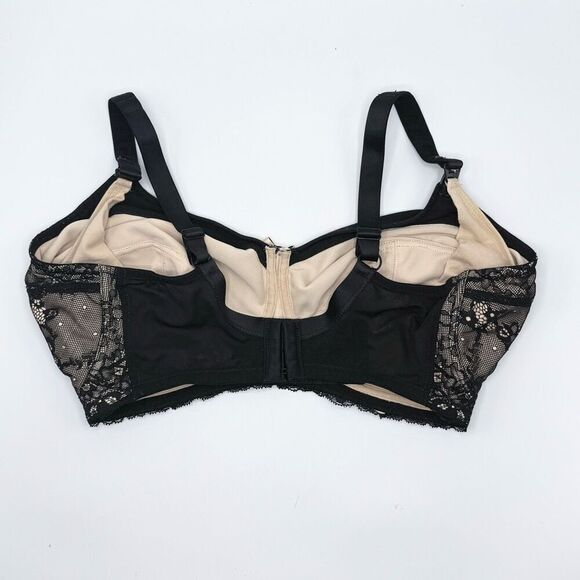 Penache Superbra Sophie Nursing Bra in Ivory and Black Lace - Women’s US 34HH - Picture 3 of 14
